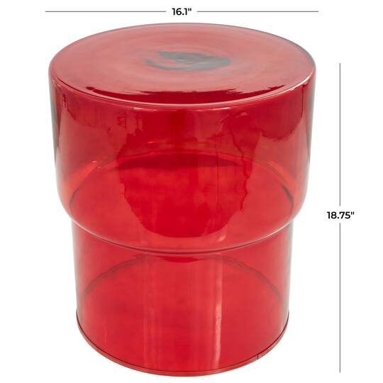 19" Glass Modern Accent Table